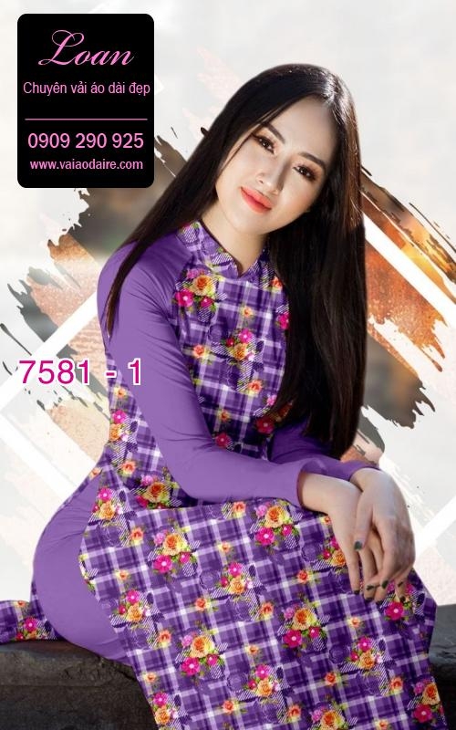 Vải áo dài hoa nhí