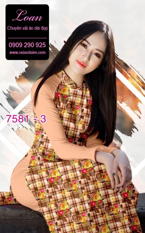 Vải áo dài hoa nhí
