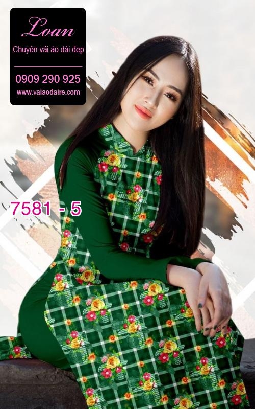 Vải áo dài hoa nhí