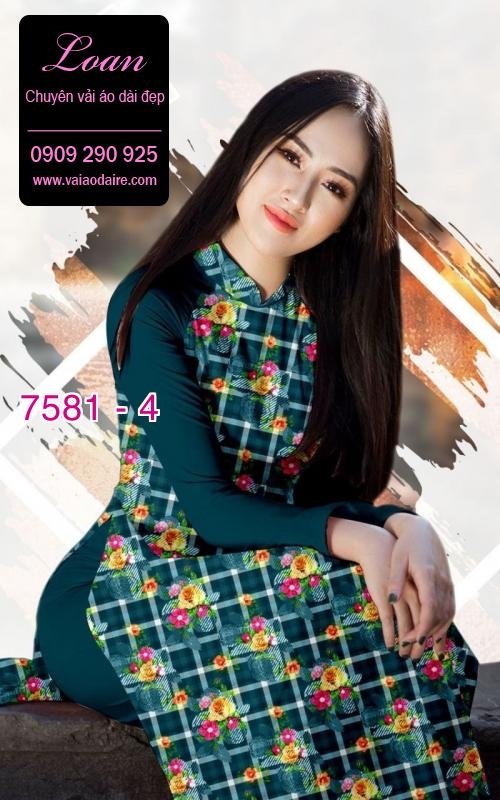Vải áo dài hoa nhí