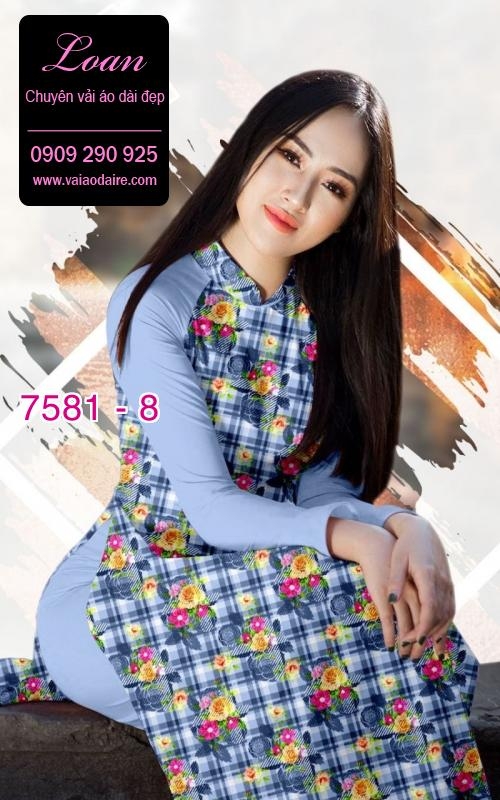 Vải áo dài hoa nhí