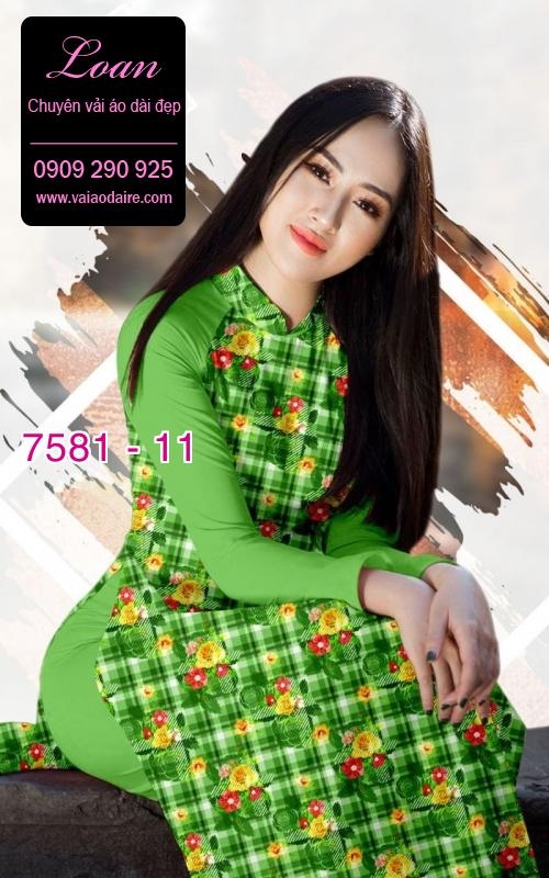 Vải áo dài hoa nhí