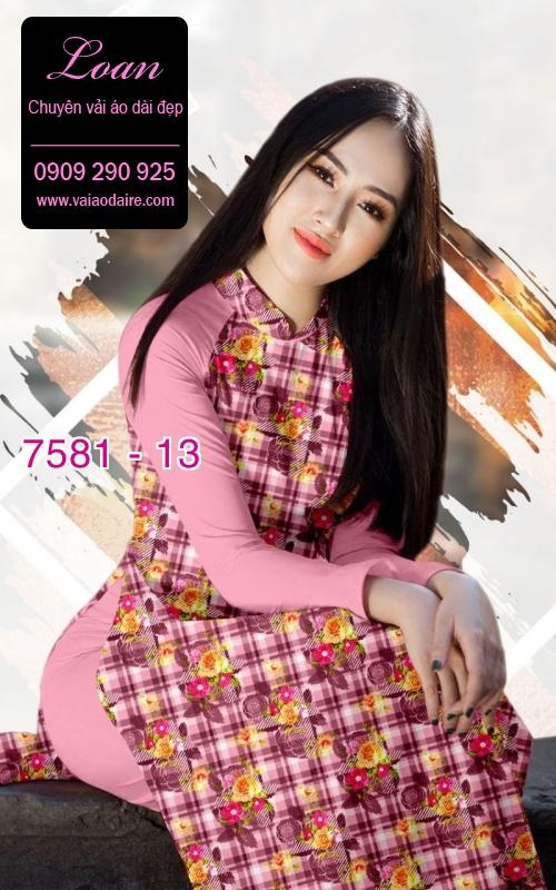 Vải áo dài hoa nhí