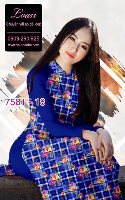 Vải áo dài hoa nhí