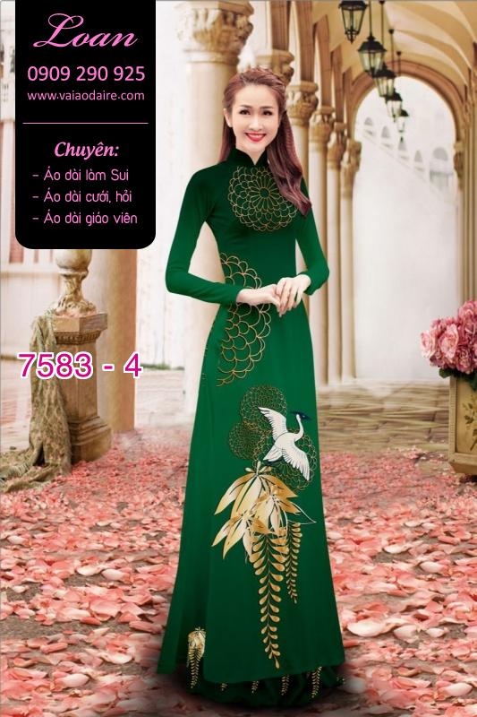 Vải áo dài chim Hạc