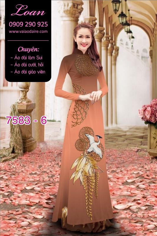 Vải áo dài chim Hạc