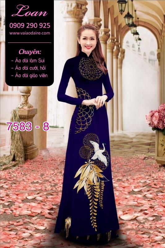 Vải áo dài chim Hạc