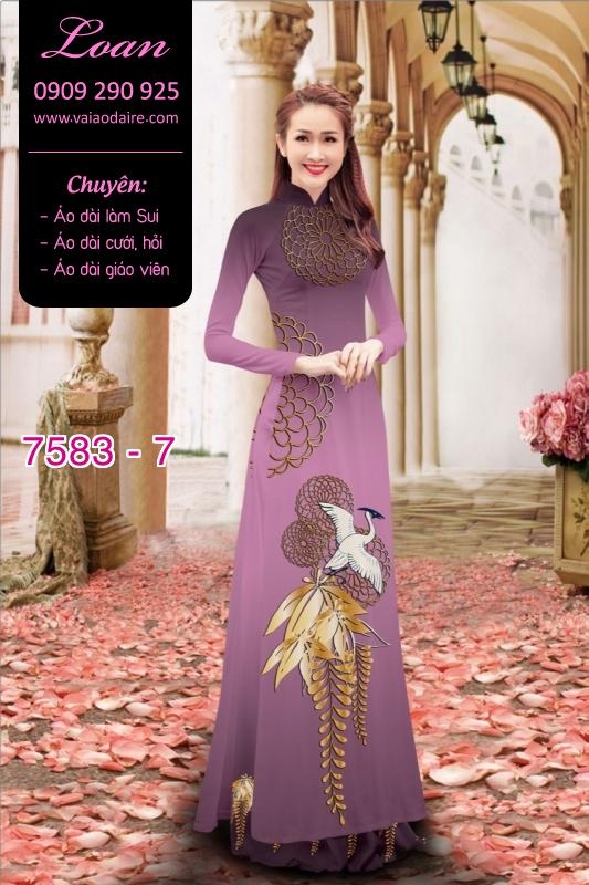 Vải áo dài chim Hạc