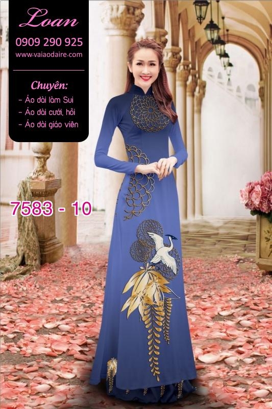 Vải áo dài chim Hạc
