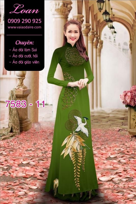 Vải áo dài chim Hạc