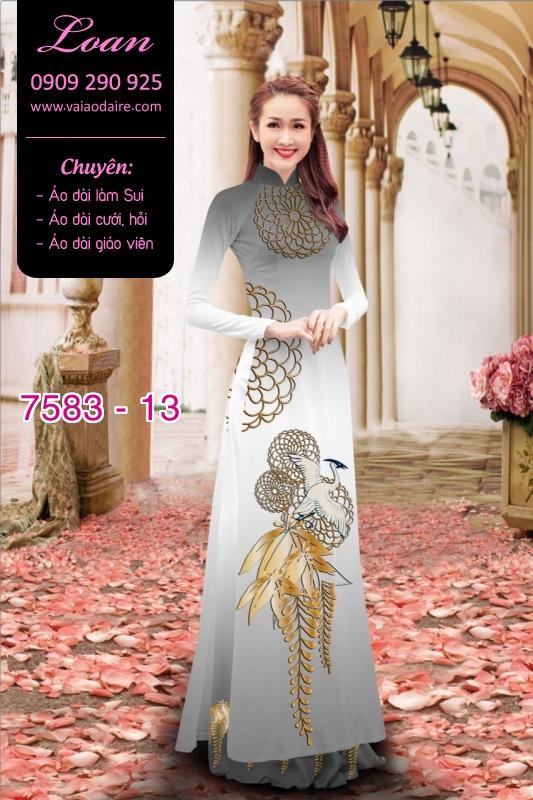 Vải áo dài chim Hạc