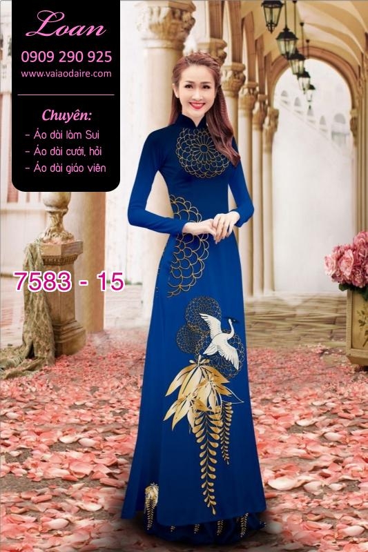 Vải áo dài chim Hạc