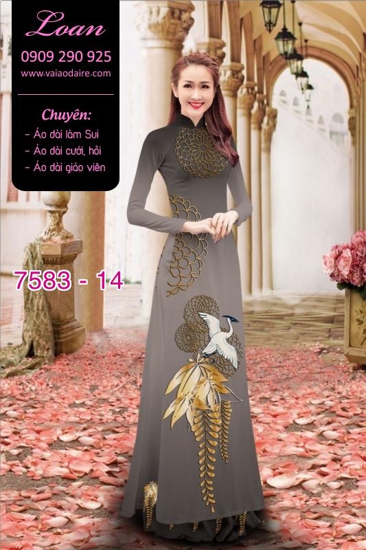 Vải áo dài chim Hạc