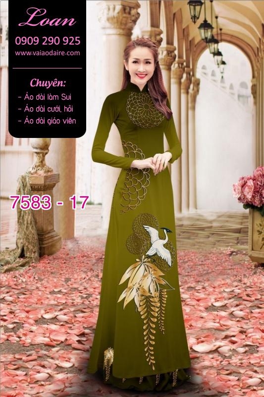 Vải áo dài chim Hạc