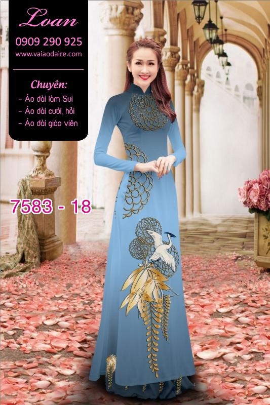 Vải áo dài chim Hạc