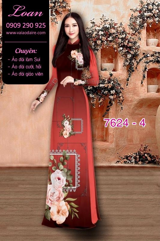 Vải áo dài hoa 3D Vải áo dài hoa 3D