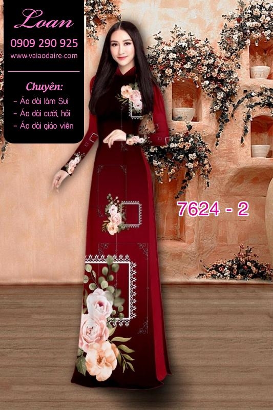 Vải áo dài hoa 3D Vải áo dài hoa 3D