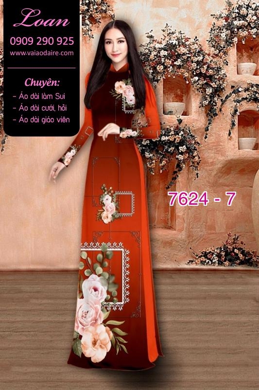 Vải áo dài hoa 3D Vải áo dài hoa 3D