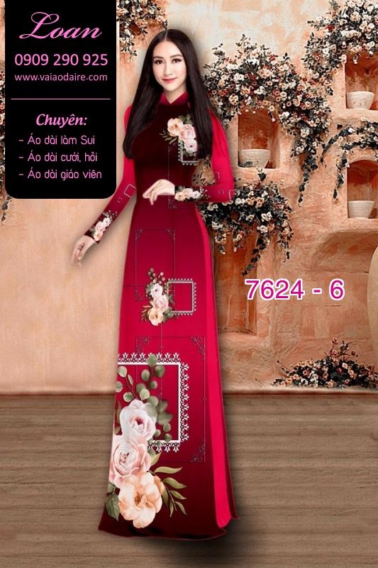 Vải áo dài hoa 3D Vải áo dài hoa 3D