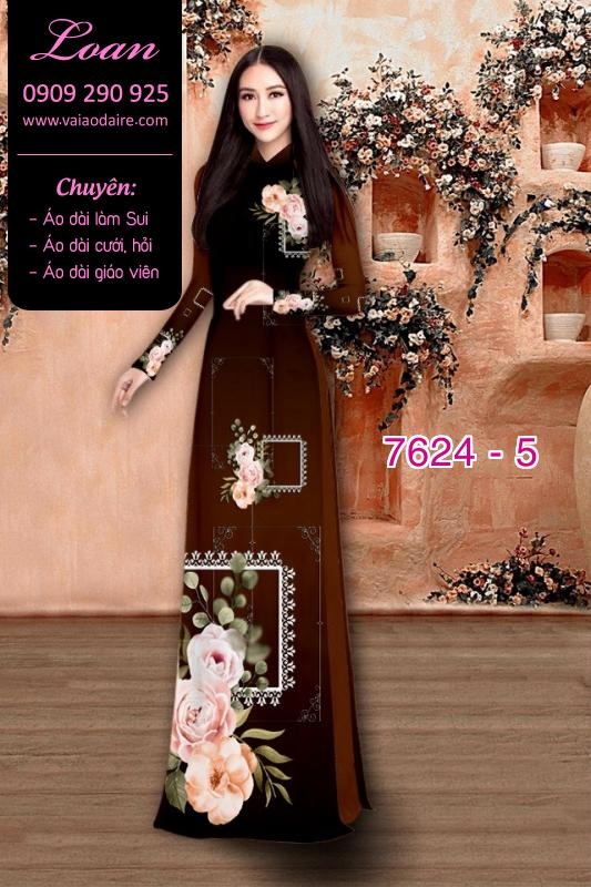Vải áo dài hoa 3D Vải áo dài hoa 3D