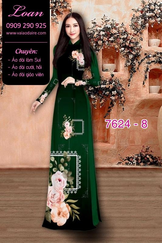 Vải áo dài hoa 3D Vải áo dài hoa 3D