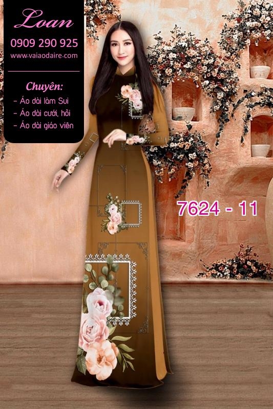 Vải áo dài hoa 3D Vải áo dài hoa 3D