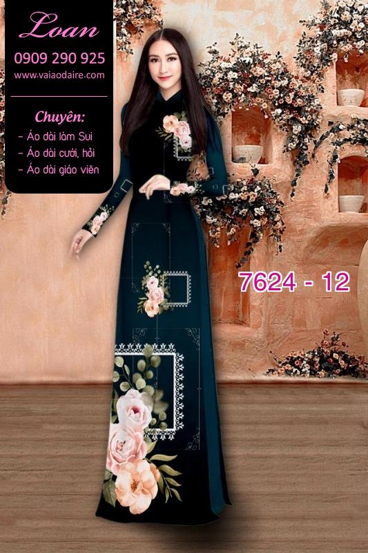 Vải áo dài hoa 3D Vải áo dài hoa 3D