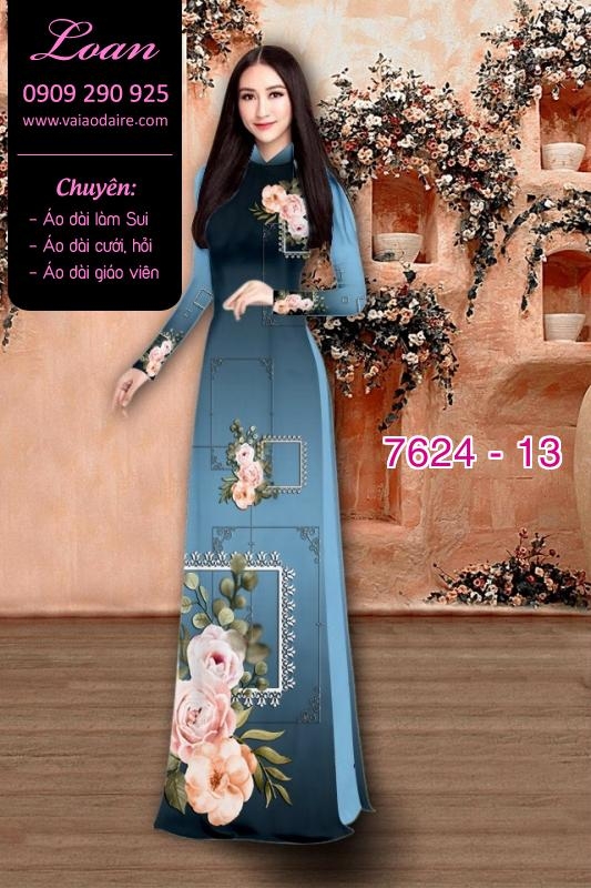 Vải áo dài hoa 3D Vải áo dài hoa 3D