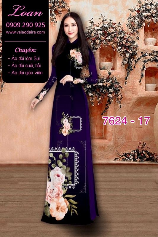 Vải áo dài hoa 3D Vải áo dài hoa 3D