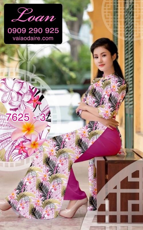 Vải áo dài hoa nhỏ