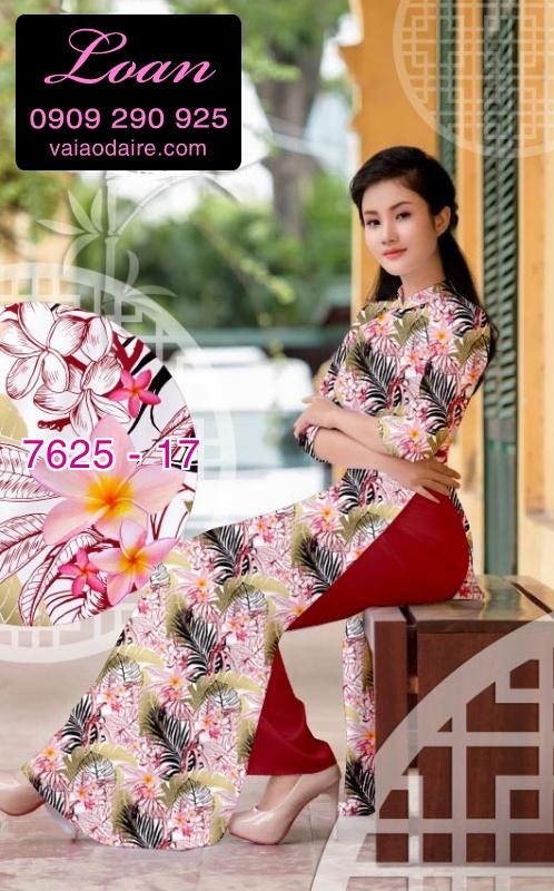 Vải áo dài hoa nhỏ