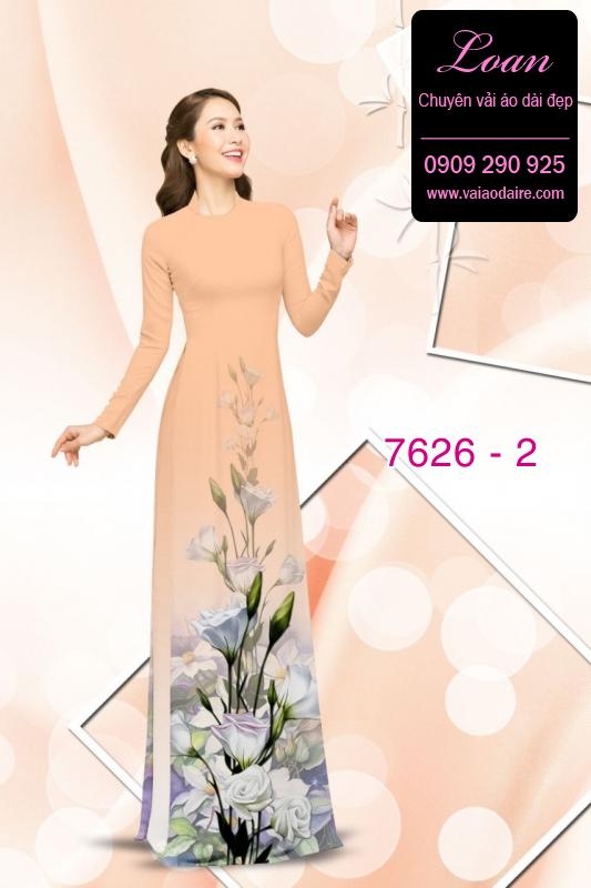 Vải áo dài hoa 3D