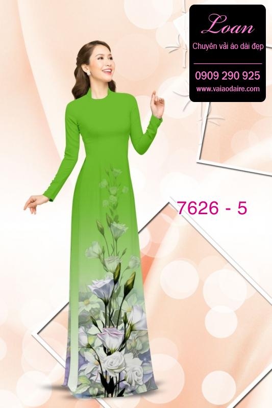 Vải áo dài hoa 3D