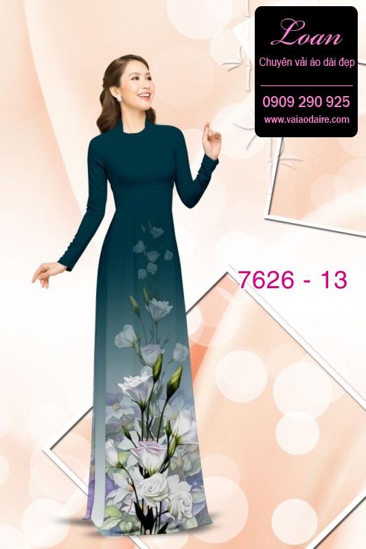 Vải áo dài hoa 3D