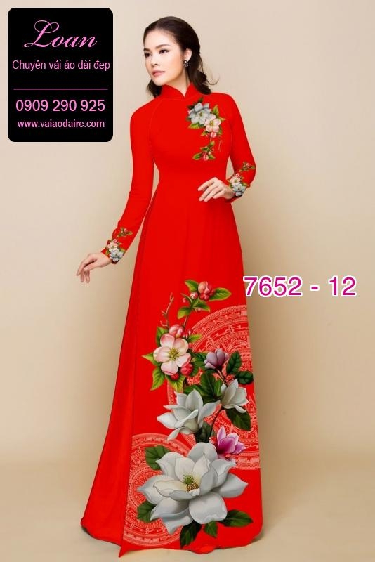 Vải áo dài hoa Sen