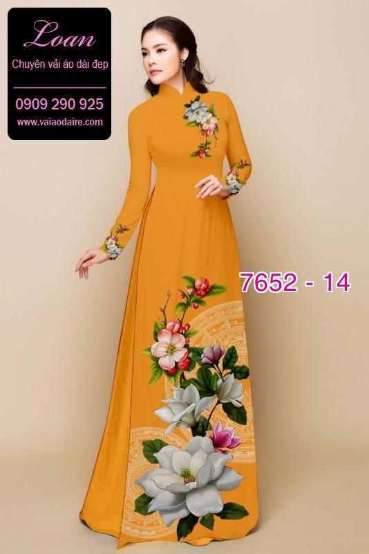 Vải áo dài hoa Sen