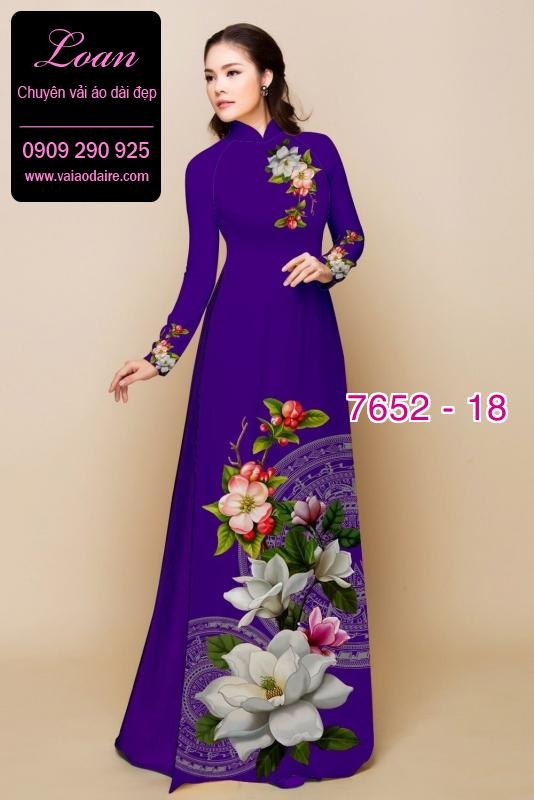 Vải áo dài hoa Sen