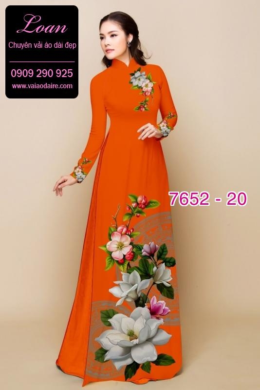 Vải áo dài hoa Sen