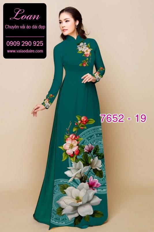 Vải áo dài hoa Sen