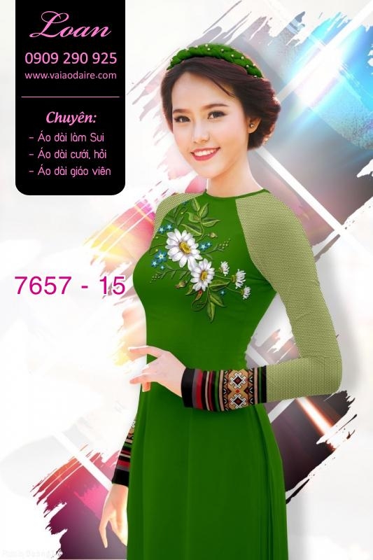 Vải áo dài hoa 3D