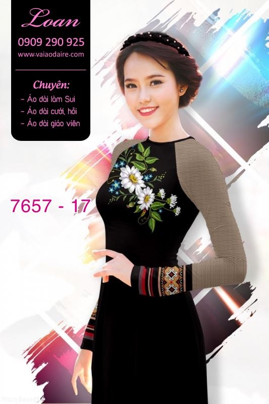 Vải áo dài hoa 3D