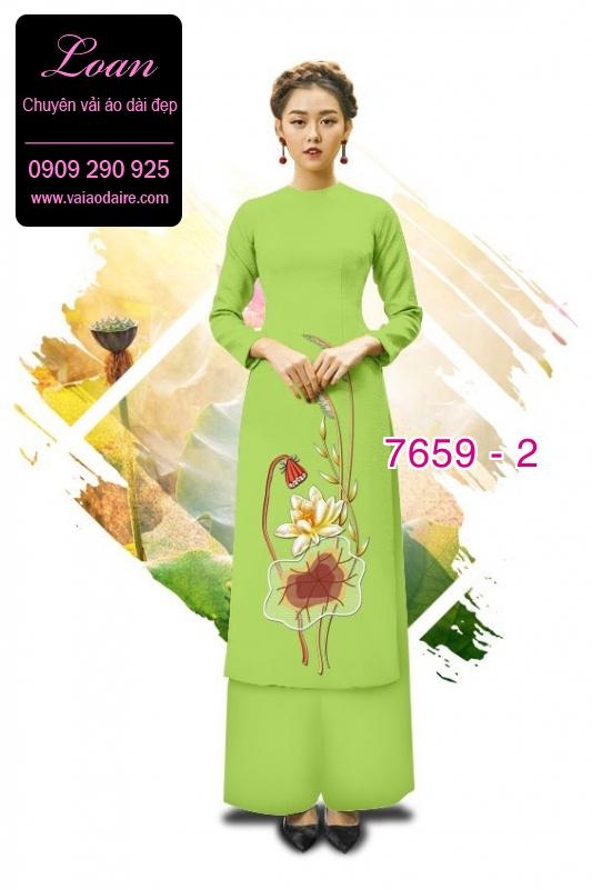 Vải áo dài hoa Sen Vải áo dài hoa Sen
