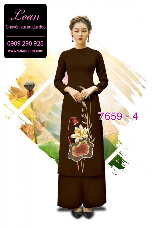 Vải áo dài hoa Sen Vải áo dài hoa Sen