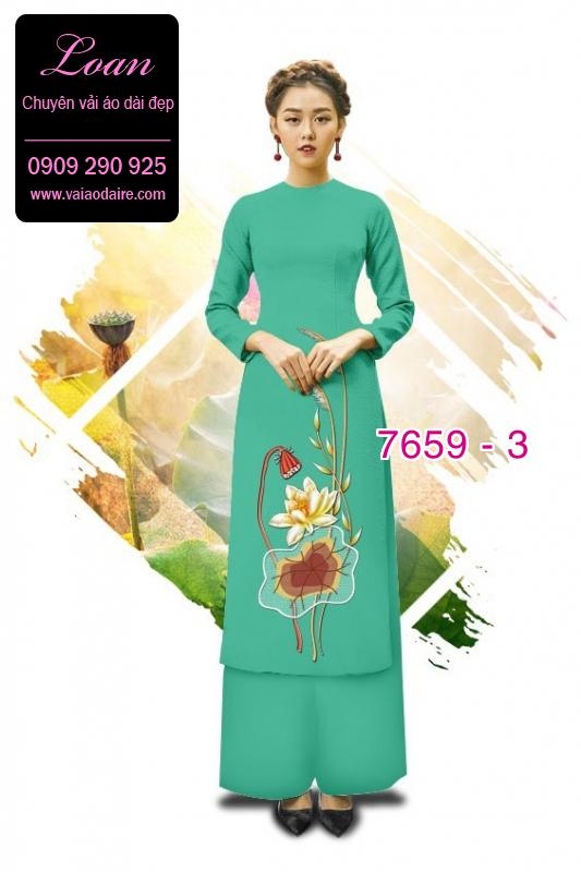 Vải áo dài hoa Sen Vải áo dài hoa Sen