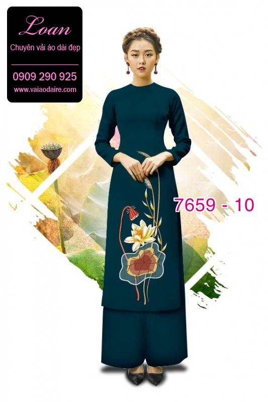 Vải áo dài hoa Sen Vải áo dài hoa Sen