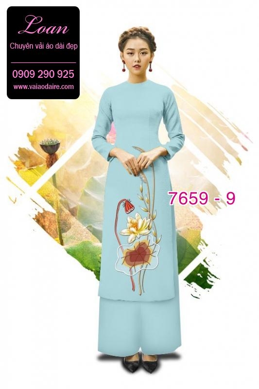 Vải áo dài hoa Sen Vải áo dài hoa Sen