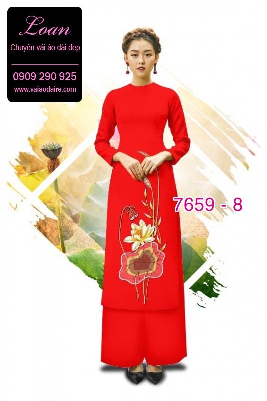 Vải áo dài hoa Sen Vải áo dài hoa Sen