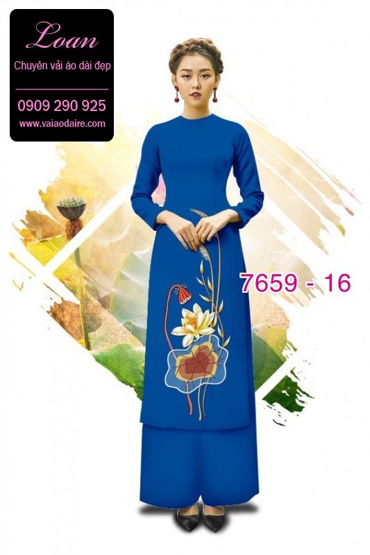 Vải áo dài hoa Sen Vải áo dài hoa Sen