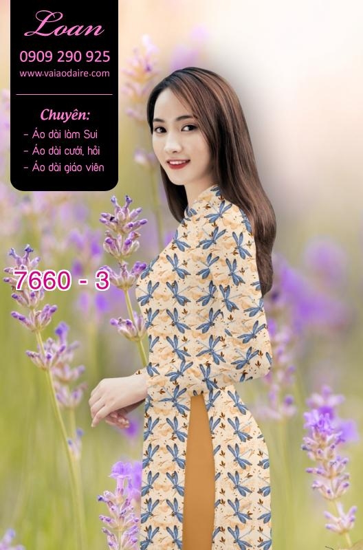 Vải áo dài hoa toàn thân