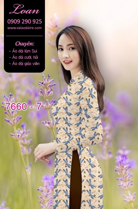 Vải áo dài hoa toàn thân